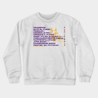 CEASEFIRE: Say ¿Qué? Top Ten Spoken (Capital District NY) (Great Danes) Crewneck Sweatshirt